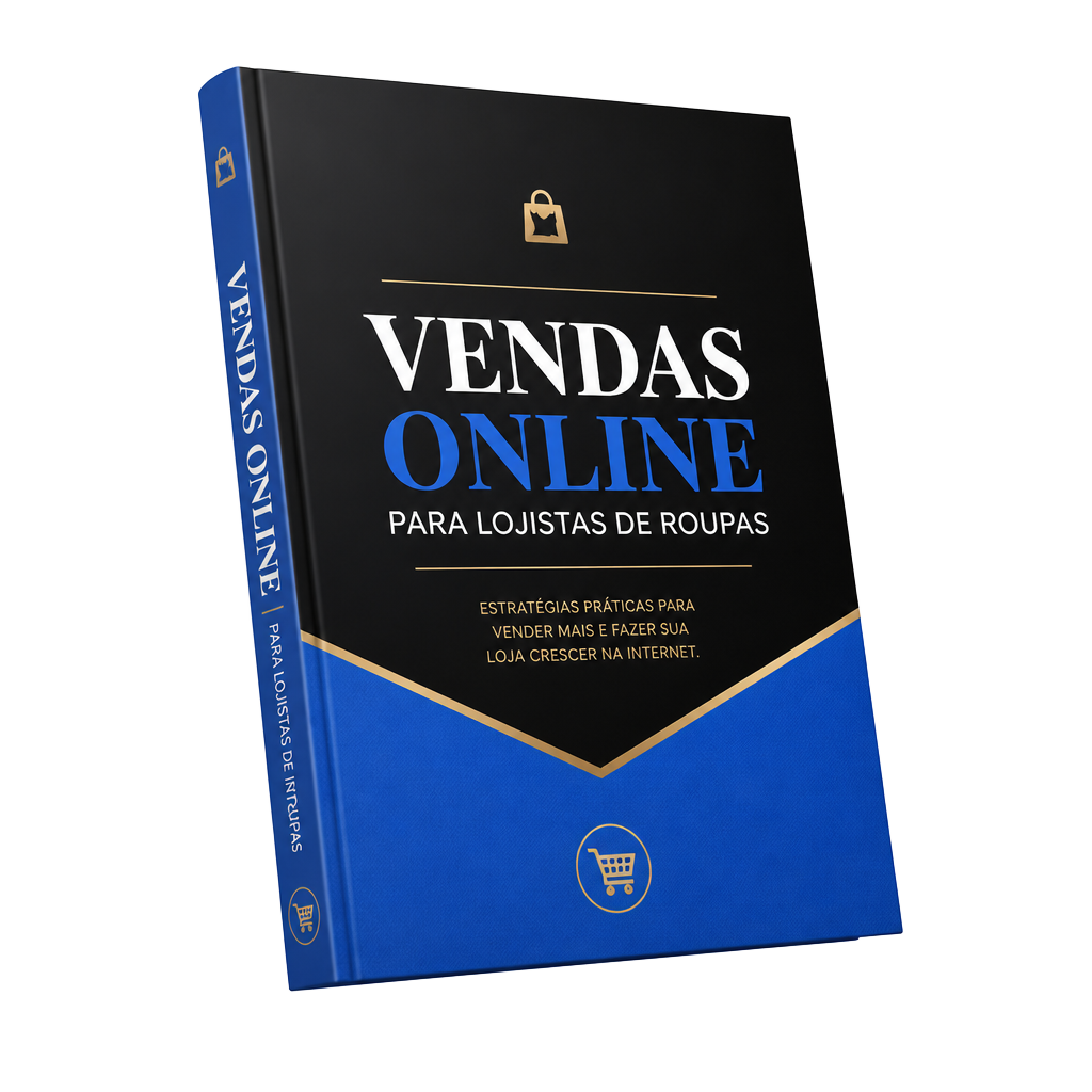 Mockup 3D do eBook Vendas Online para Lojistas de Roupas